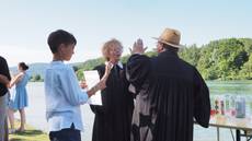 Taufgottesdienst am Badestrand in Brennet (Wehr)